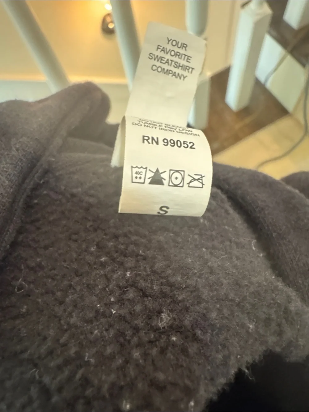 Black Zip-Up Hoodie with Subtle Orange Logo - Unknown Brand